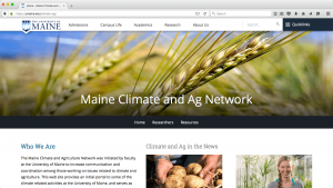 Maine Climate Ag Network screenshot