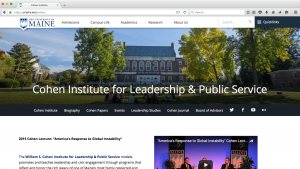 Cohen Institute for Leadership & Public Service screenshot
