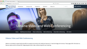 UMaine Video and Web Conferencing website