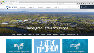 Undergraduate Admissions screenshot