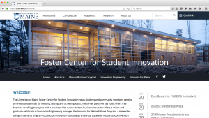 Foster Center for Student Innovation screenshot