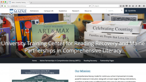 University Training Center for Reading Recovery and Maine Partnerships in Comprehensive Literacy screenshot
