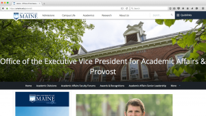 Office of the Executive Vice President for Academic Affairs & Provost screenshot