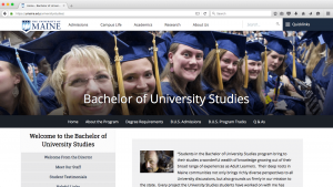 Bachelor of University Studies screenshot