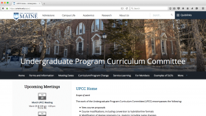 Undergraduate Program Curriculum Committee screenshot
