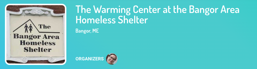 Logo for the Bangor Area Homeless Shelter with the title The Warming Center at the Bangor Area Homeless Shelter