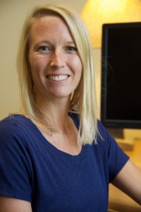 Assistant Professor Lauren Ross in her office