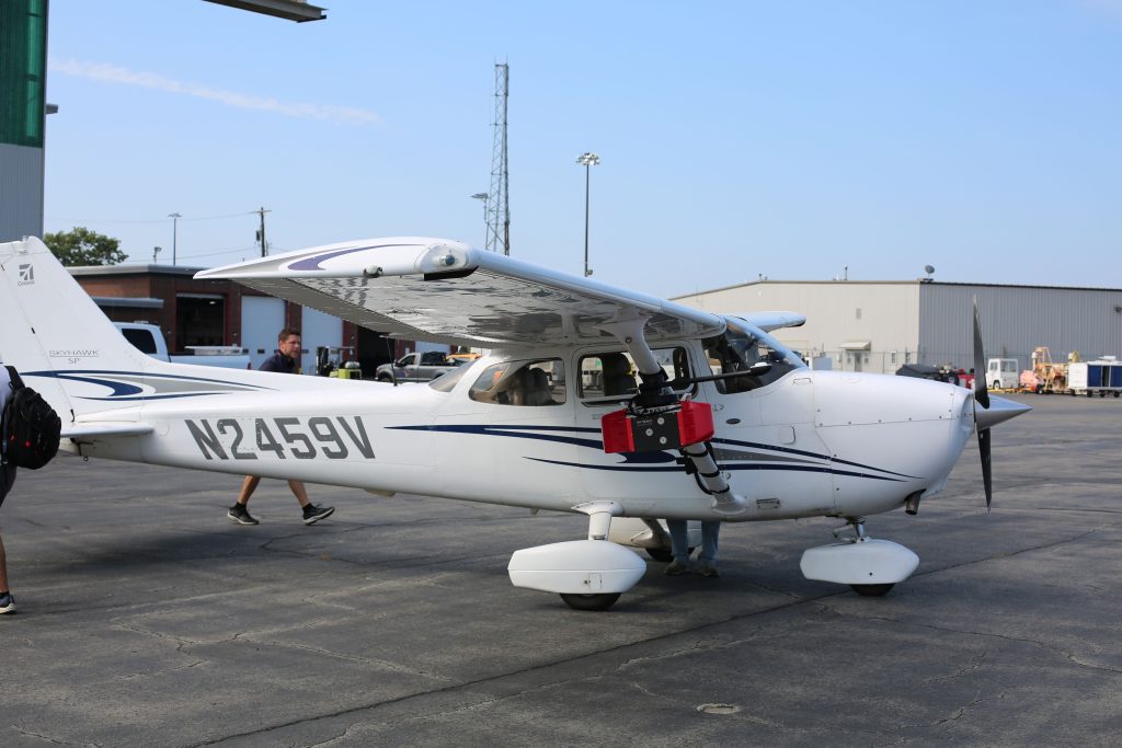 Setup and testing of WGL's new lidar and RGB mapping camera system on UMaine's Cessna 172. August 2025