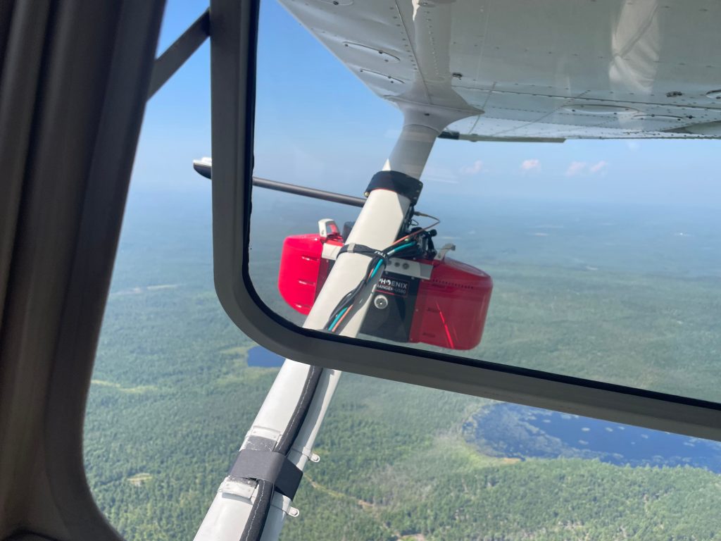 Setup and testing of WGL's new lidar and RGB mapping camera system on UMaine's Cessna 172. August 2025