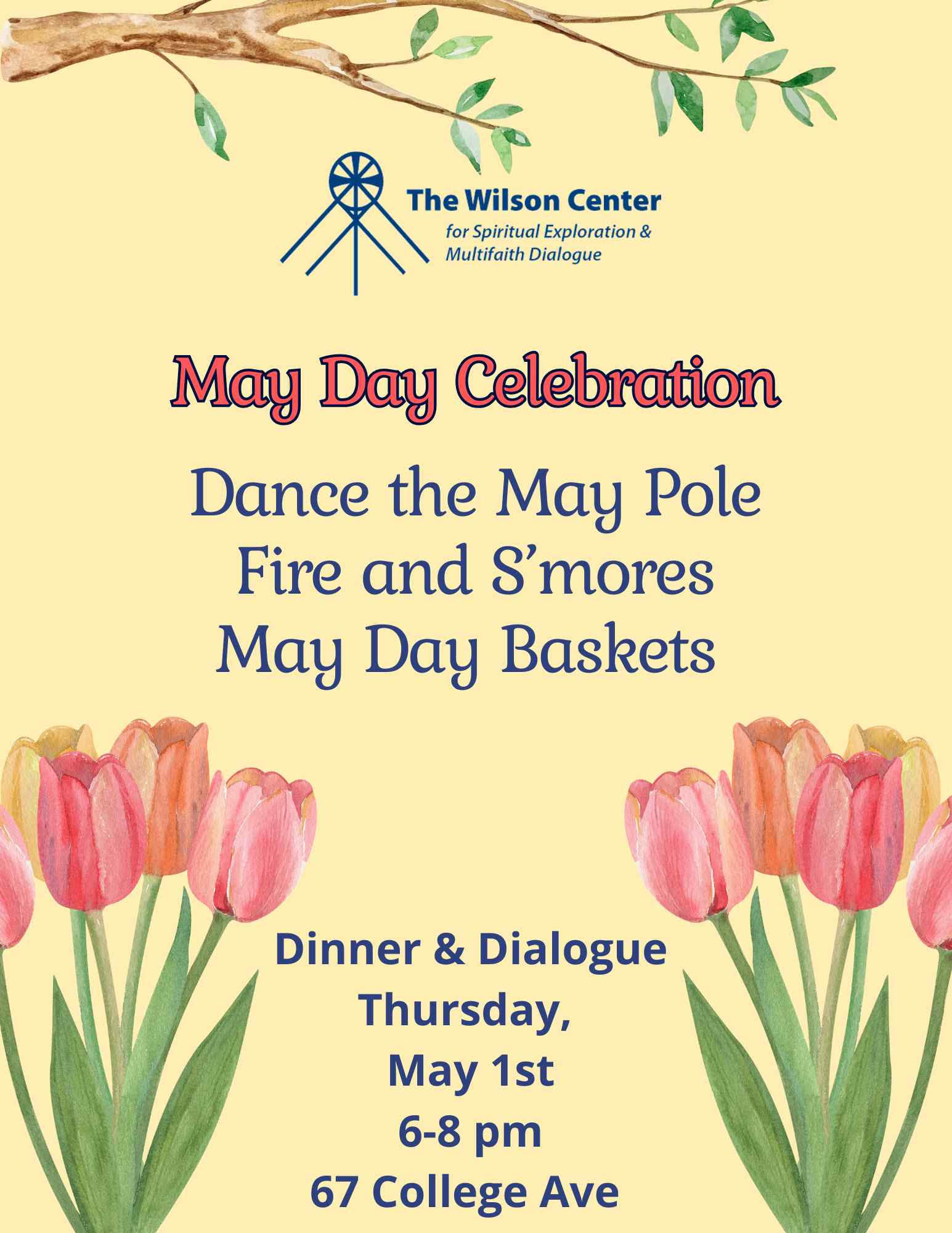 May Day Celebration Dance the May Pole Fire and S'mores May Day Baskets