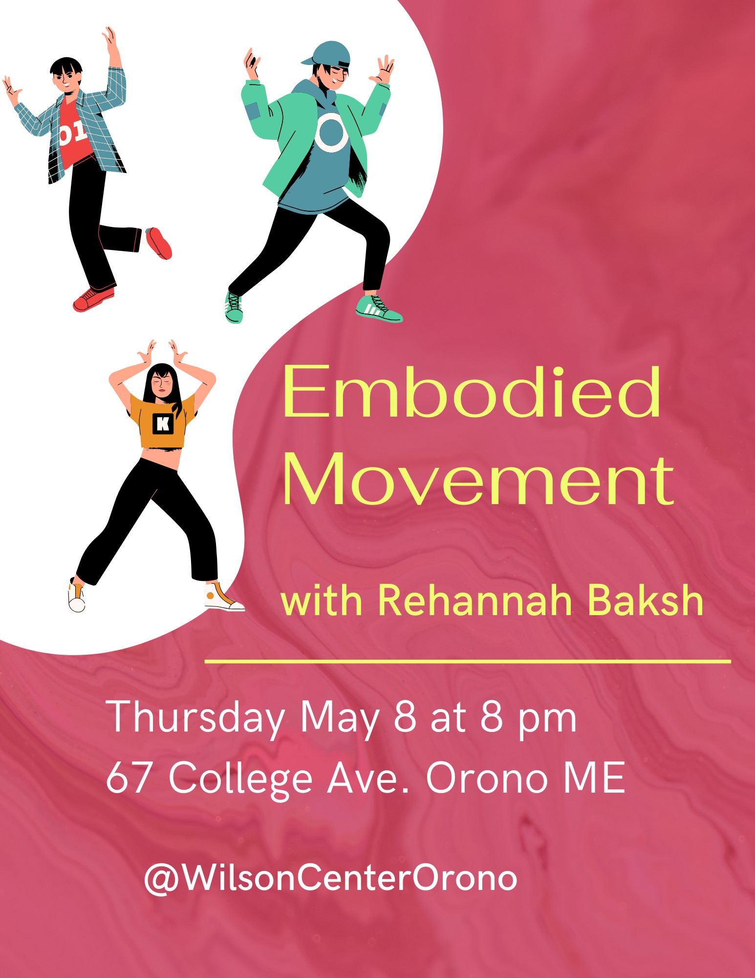 Embodied Movement at the Wilson Center Thursday May 8 at 8 PM