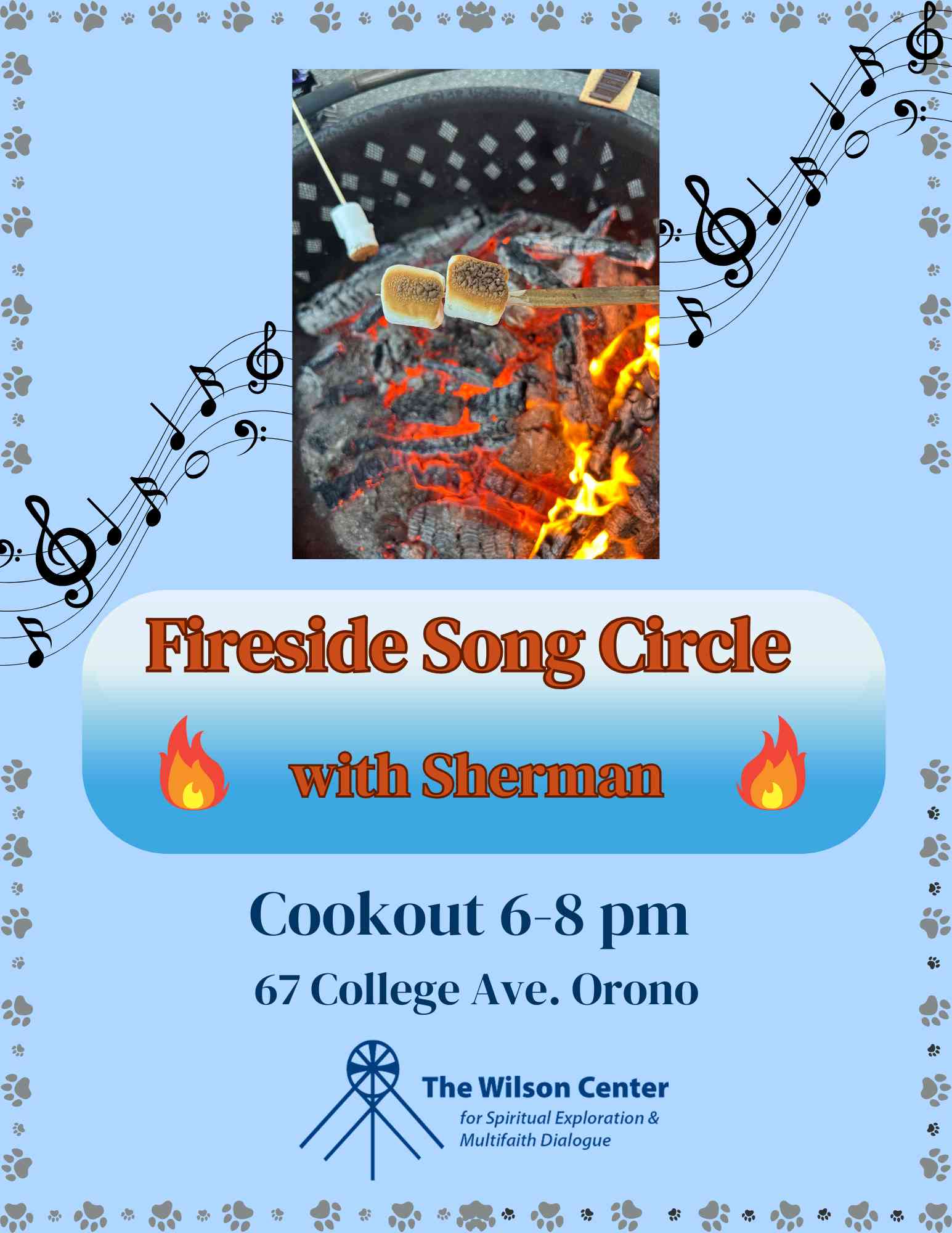 Song Circle at Wilson Center Thursday 6-8 PM with free meal!