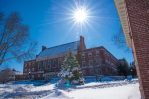 UMaine building during winter