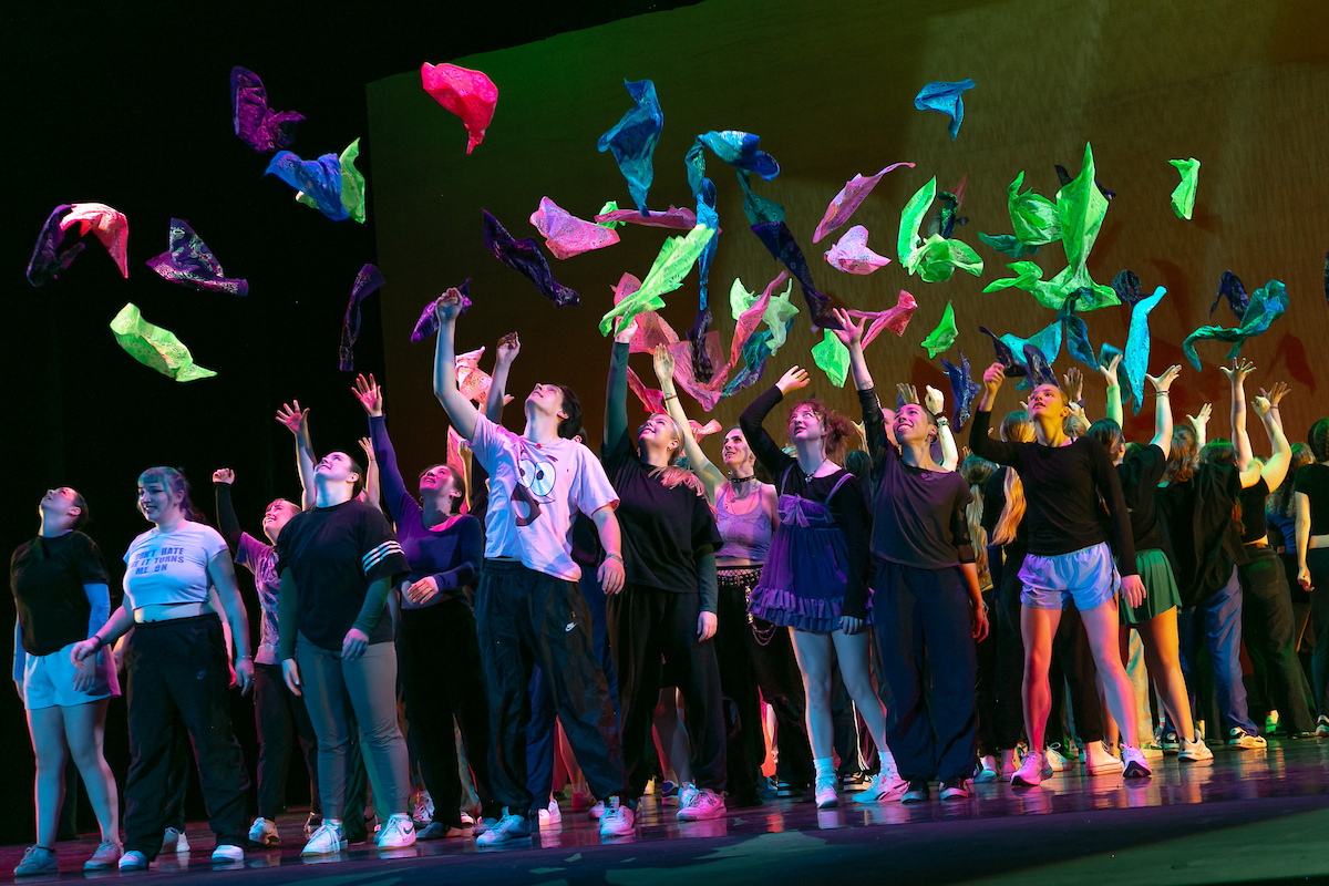 A photo of participants in UMaine's dance showcase