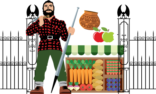 Paul Bunyan, Steven King, Apple Picking, Hudson Museum, Farmers Market