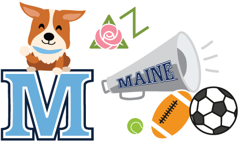 Corgi for Pet Therapy, Greek Life, Megaphone, Sports balls