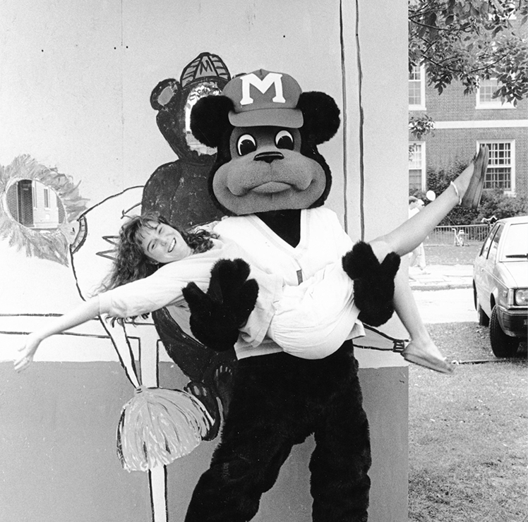 An archival photo of Bananas T. Bear