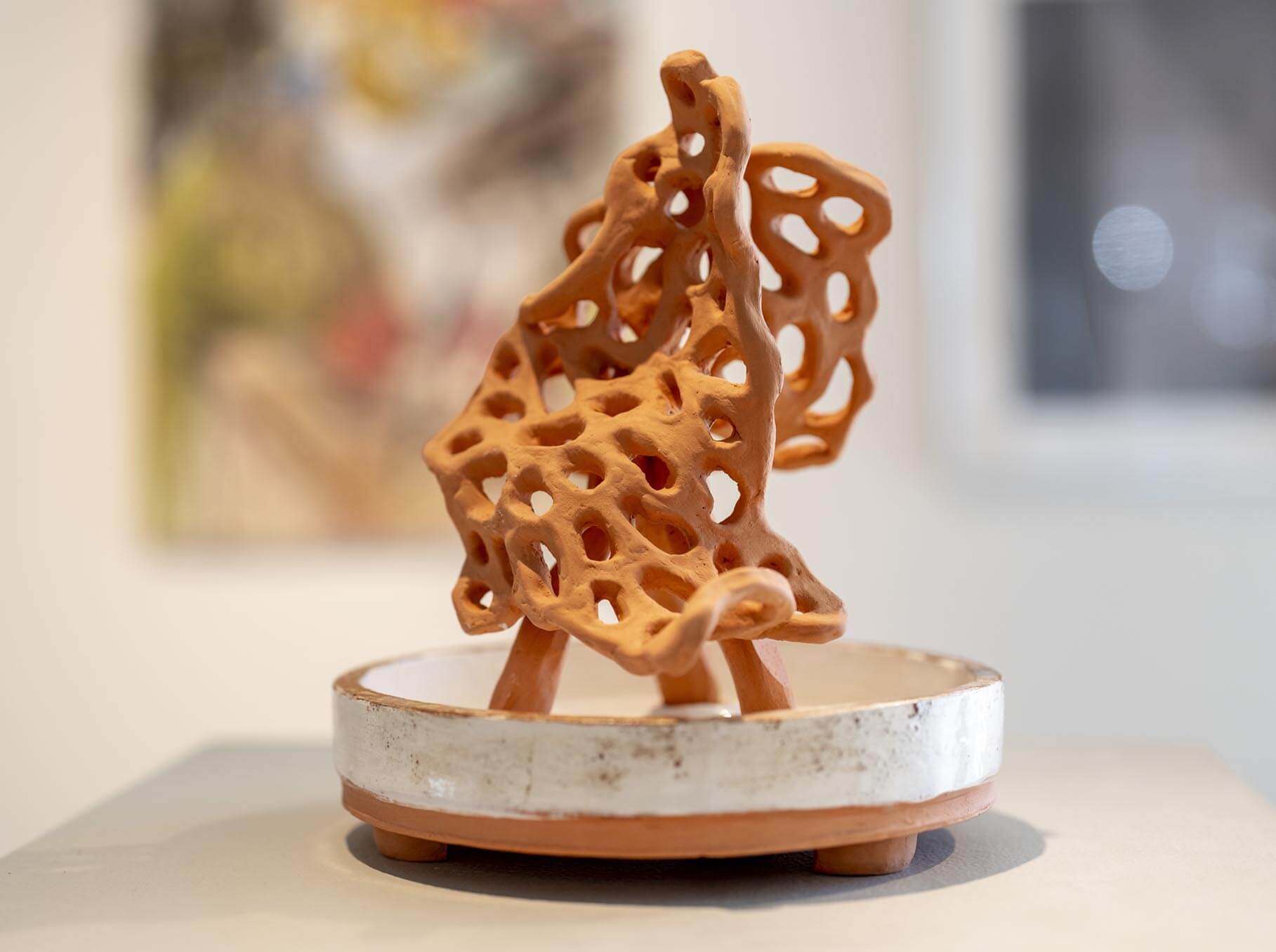 A photo of a sculpture in an art gallery