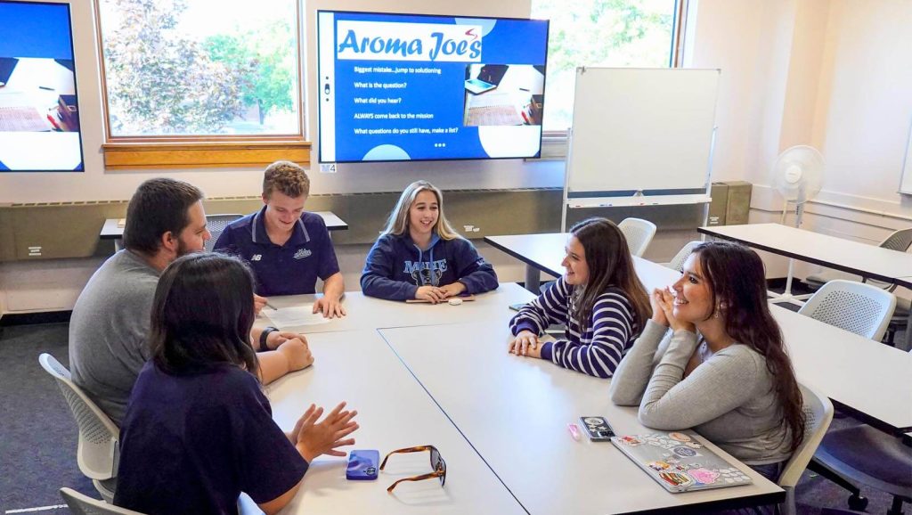 Maine Business School students in a classroom